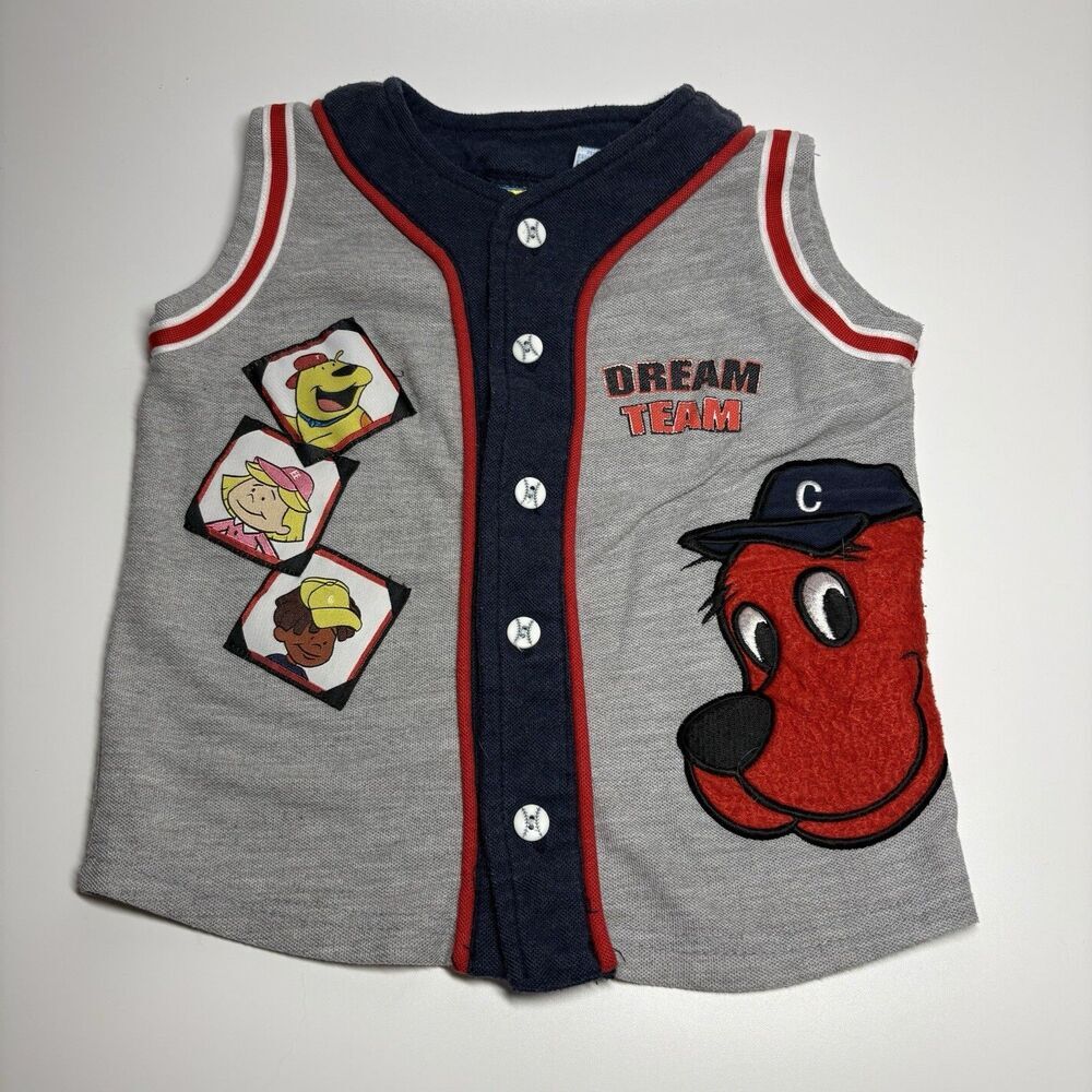 Vintage Clifford The Big Red Dog Size 3T Tee Kids Y2K Graphic Vest Boys